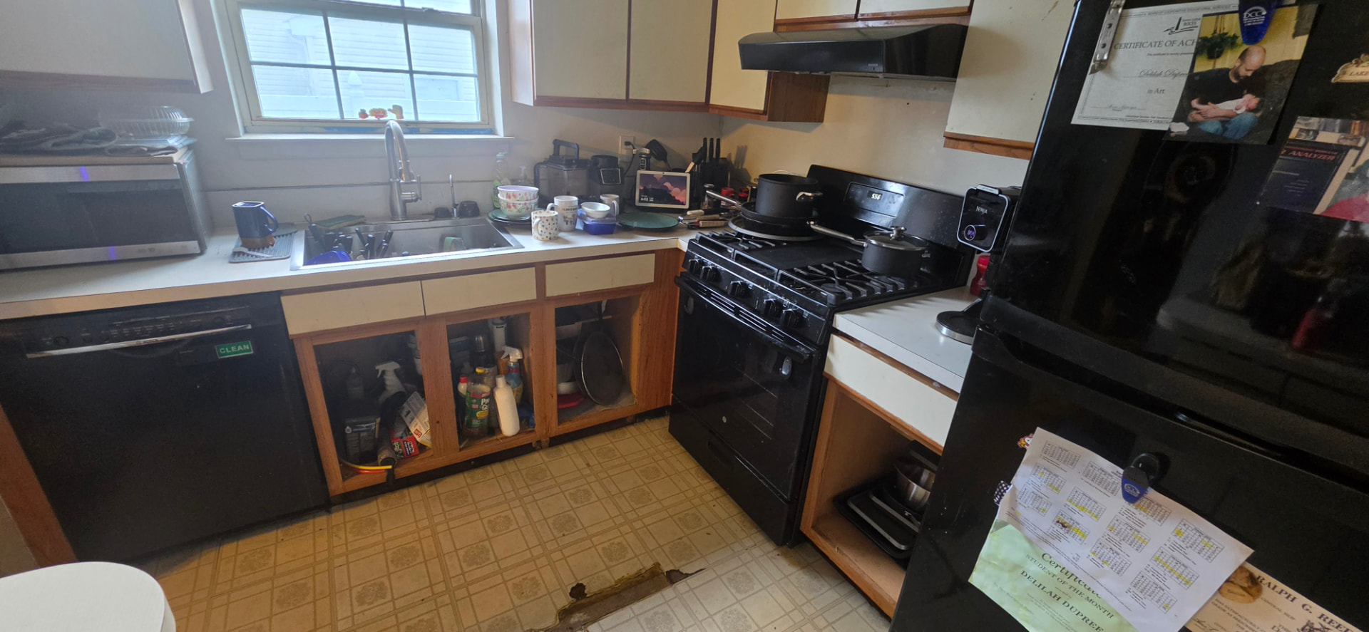 Kitchen of the Central Islip home in original condition