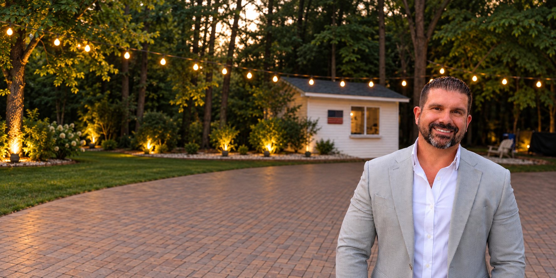 Andrew Ragusa standing outdoors in a light gray jacket